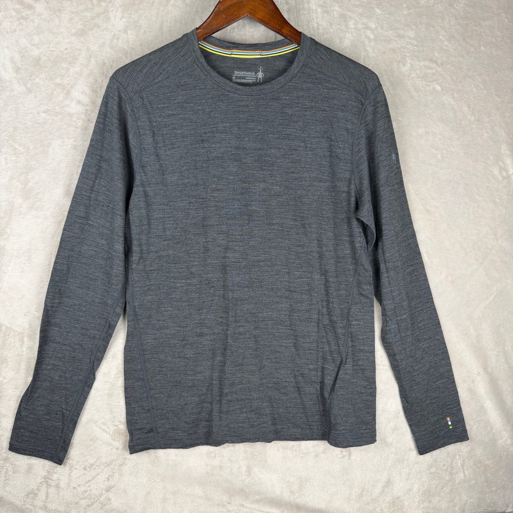 Smartwool Mens Merino 150 Base Layer Long Sleeve Shirt Charcoal Grey Medium